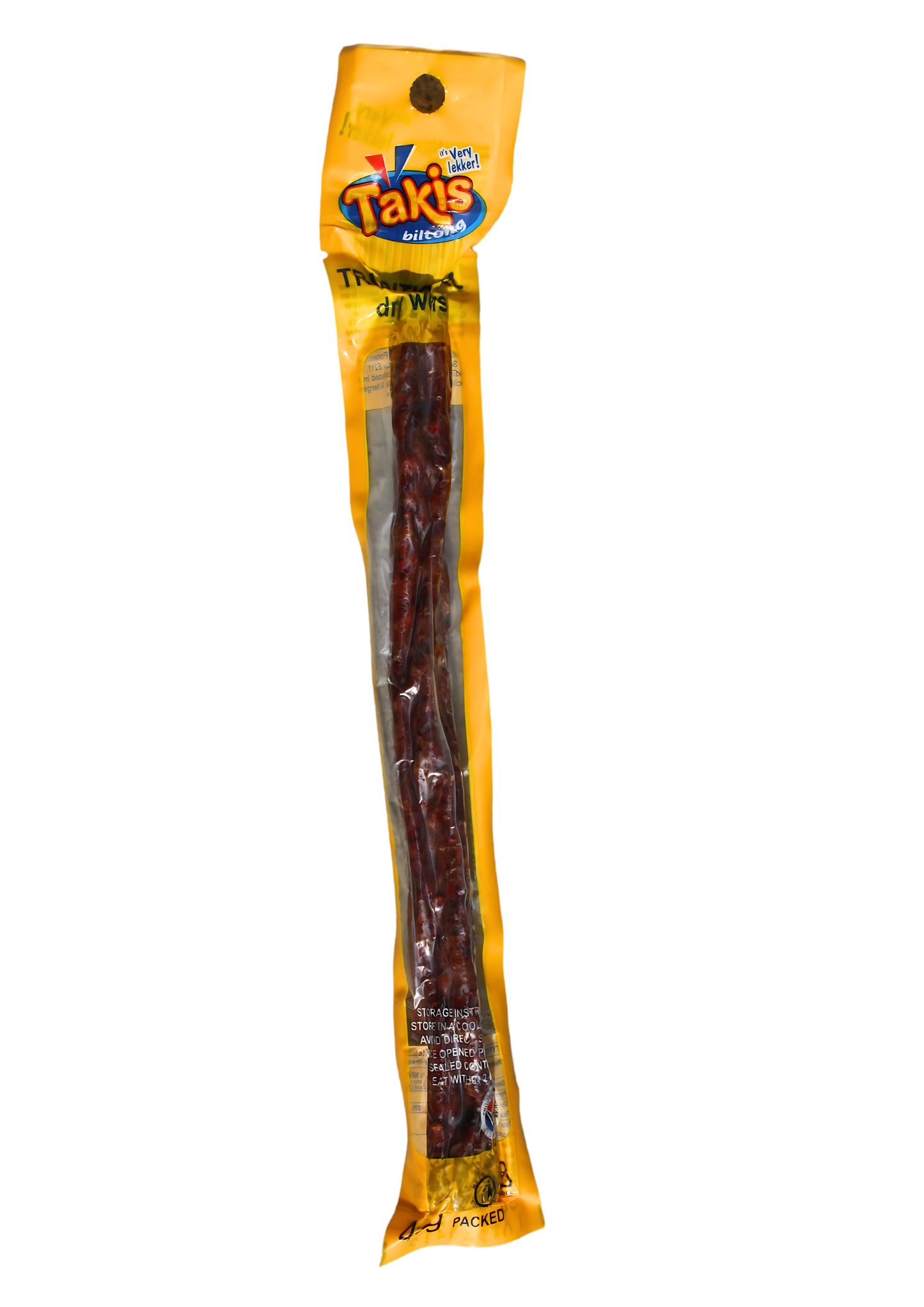 Takis Biltong Meat Sticks - Traditional Dry Wors - Beef - 30 x 40g