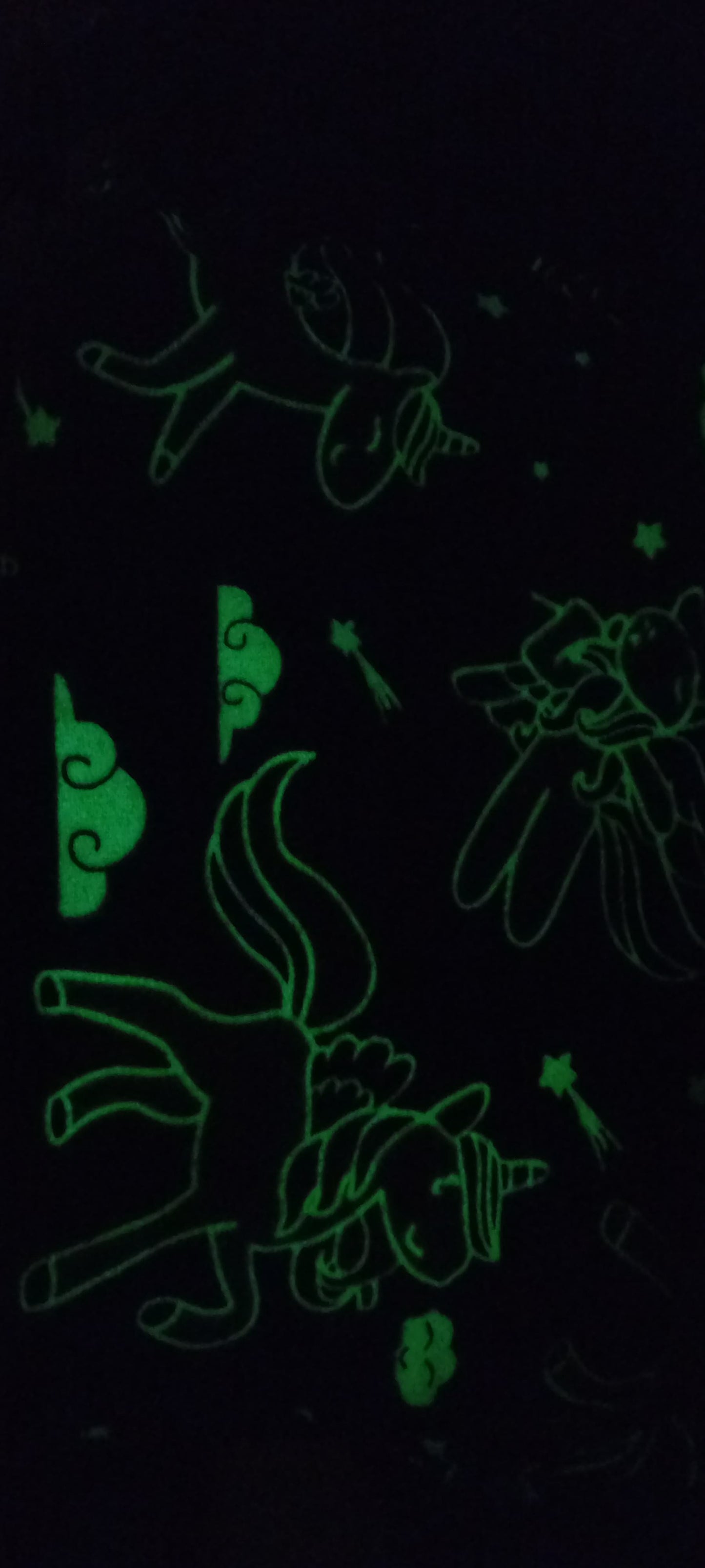 Glow In The Dark Blanket - Unicorns - 180cm x 150cm