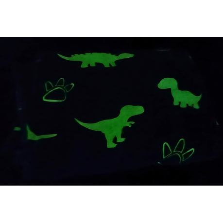Glow In The Dark Blanket - Dinosaurs- 120 x 150