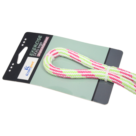 KolloPet Multicoloured Rubber Ball & Rope Dog Toy