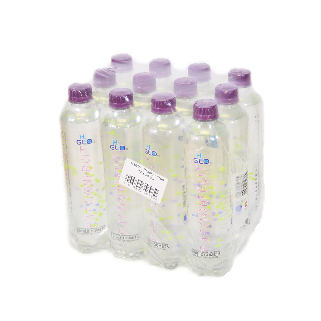 H2Glo Sugar-Free Sparkling Water- Passionfruit - 12 x 500ml