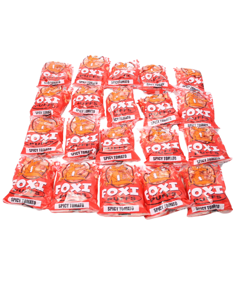 Foxi Puffs – Spicy Tomato Flavour (20 x 50g Pack)