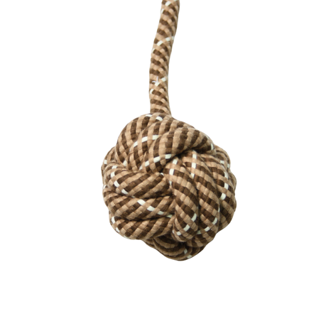 Nature One Brown Knotted Ball Dog Rope Toy