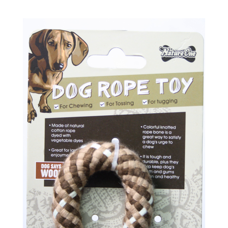 Nature One Brown Knotted Ball Dog Rope Toy