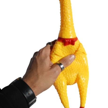 Shrilling Rubber Chicken Toy- 8.0 cm x 35.0 cm x 7.0 cm