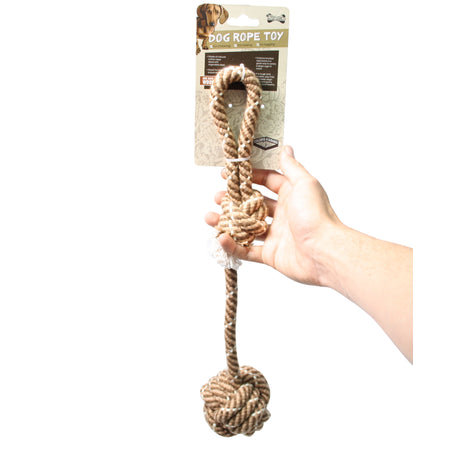 Nature One Brown Knotted Ball Dog Rope Toy