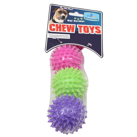 KolloPet 3-Pack Spikey Rubber Ball Dog Toy