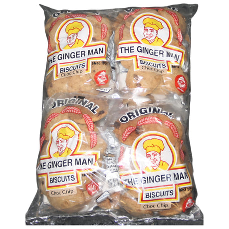 The Ginger Man Choc Chip Biscuits Case- 8 x 14 Piece Biscuit Packs